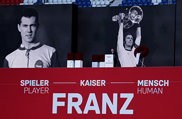 Bayern Commemorate 'great German' Beckenbauer In Stadium Ceremony -