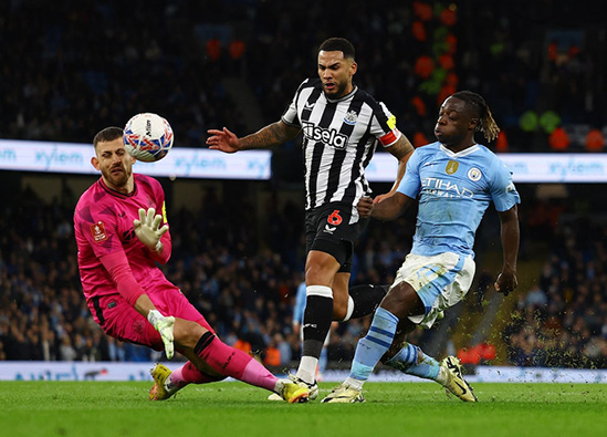 Manchester City go into FA Cup semis after 2-0 win over Newcastle