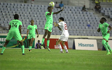 Nigeria leads Senegal 1-0 at half time in Women Football