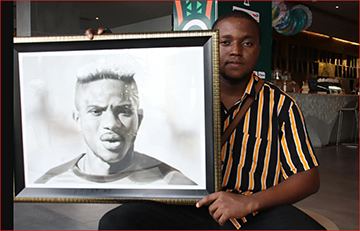 Togolese Artists Drops Off Victor Osimhen Painting At Super Eagles Camp -